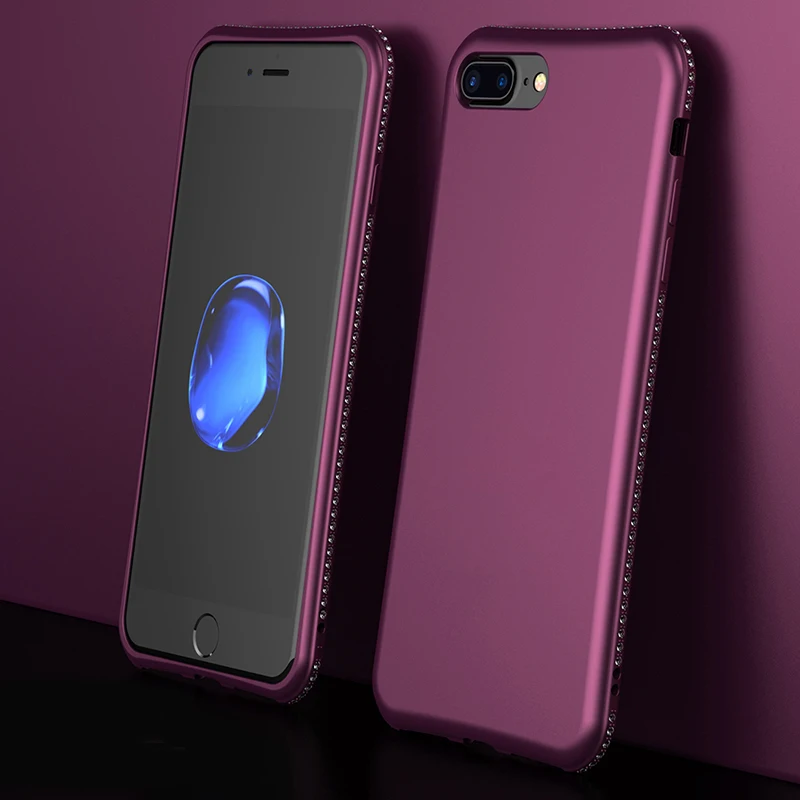 SIXEVE Блестящий 3D чехол со стразами для iPhone 8 7 Plus 6 S X прекрасный силиконовый девочек