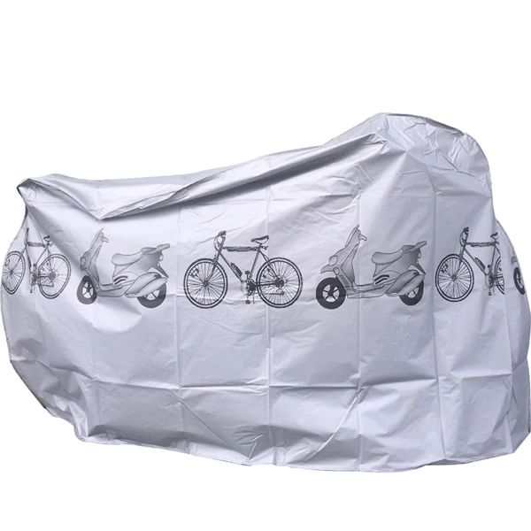 bicycle Silver S-4XL пылезащитный чехол для мотоцикла, водонепроницаемый, защита от дождя и УФ-излучения, мотоциклетный черный, красный, синий, оранжевый, серебристый, зеленый, мотоциклетные чехлы - Цвет: bicycle Silver
