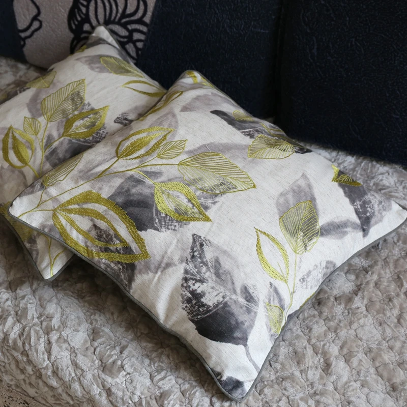 Decorative Pillows Almofadas Embroidery North European Luxury Contemporary And Contracted Sitting Room Sofa Embroidered Cushion | Дом и сад