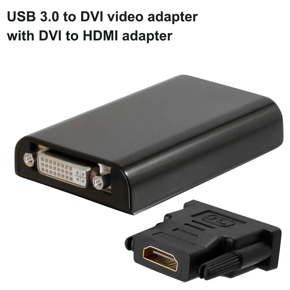 USB 3.0 to DVI HDMI 1080P USB 3,0 в HDMI конвертер USB 3,0 в HDMI DVI VGA видеоадаптер для windows 10/8/macbook air pro - Цвет: USB 3.0 to DVI HDMI