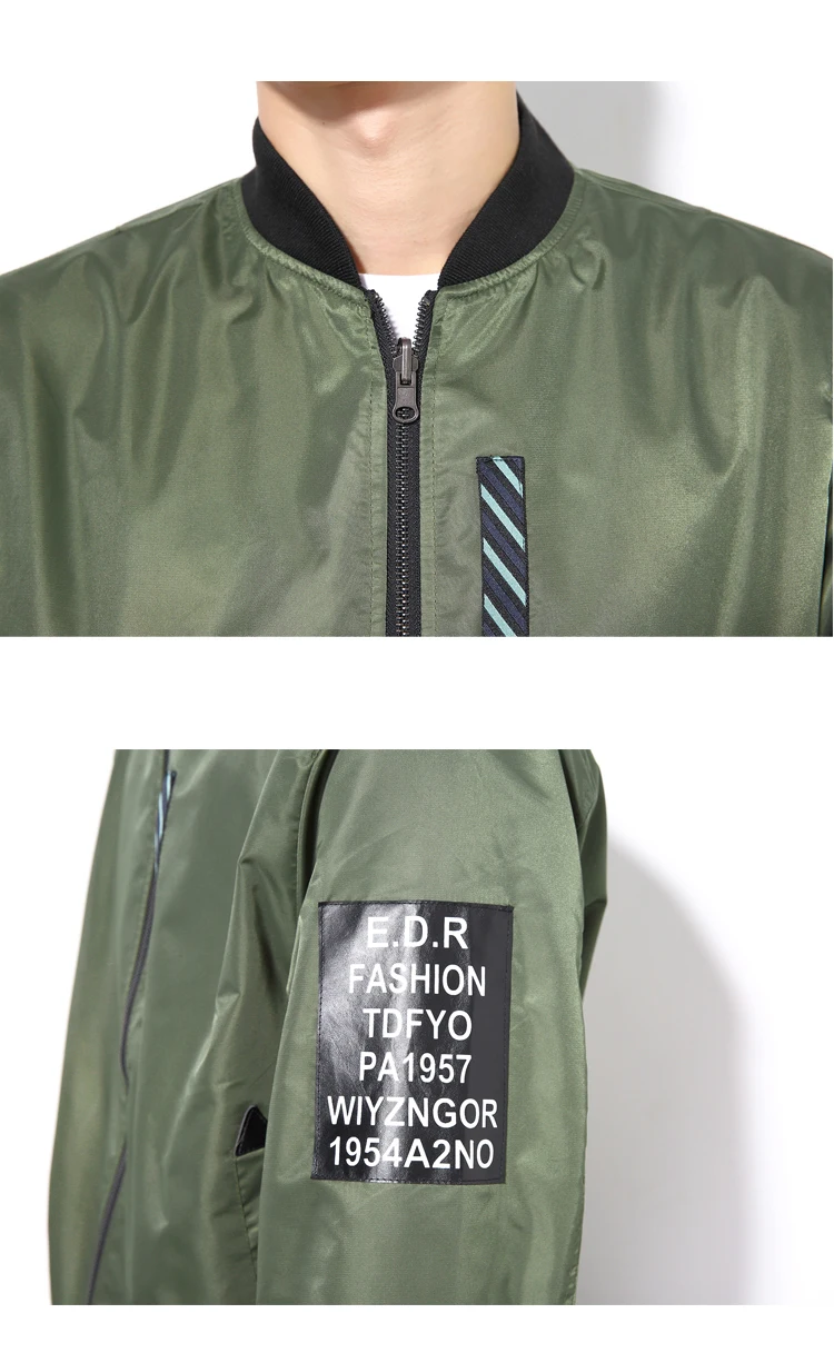 2017 Высокое Качество Army Green Военная Красные мужские Летную Куртку Пилота Ввс