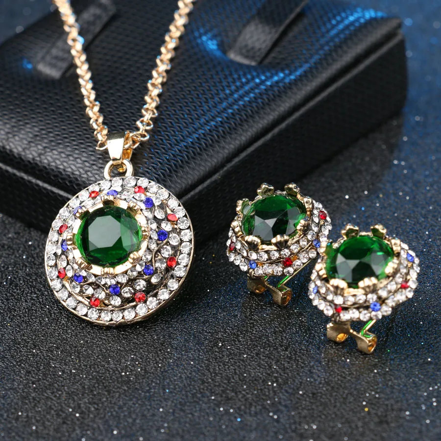 Женский ювелирный комплект из колье и серёг золотистого цвета|earrings necklace|jewelry