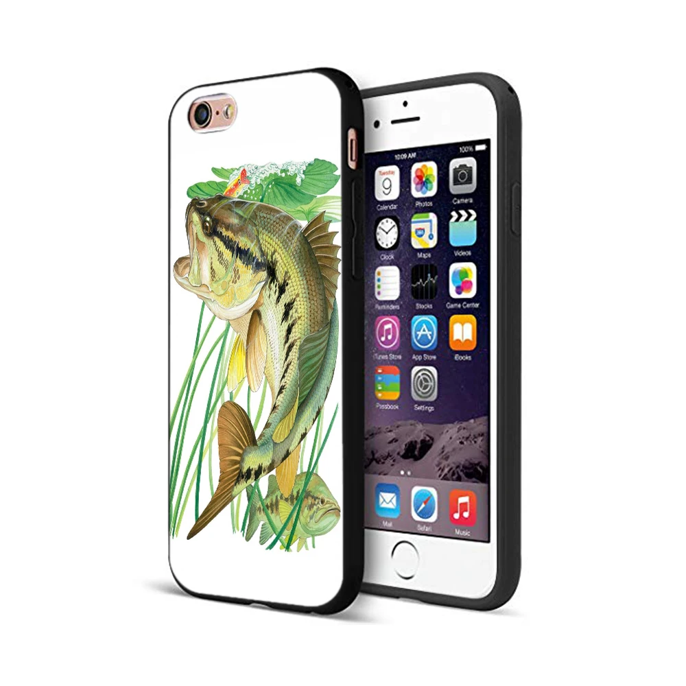 Черный ТПУ чехол для iphone 5 5s se 6 6s 7 8 plus x 10 силиконовый XR XS 11 pro MAX Рыболовная Снасть