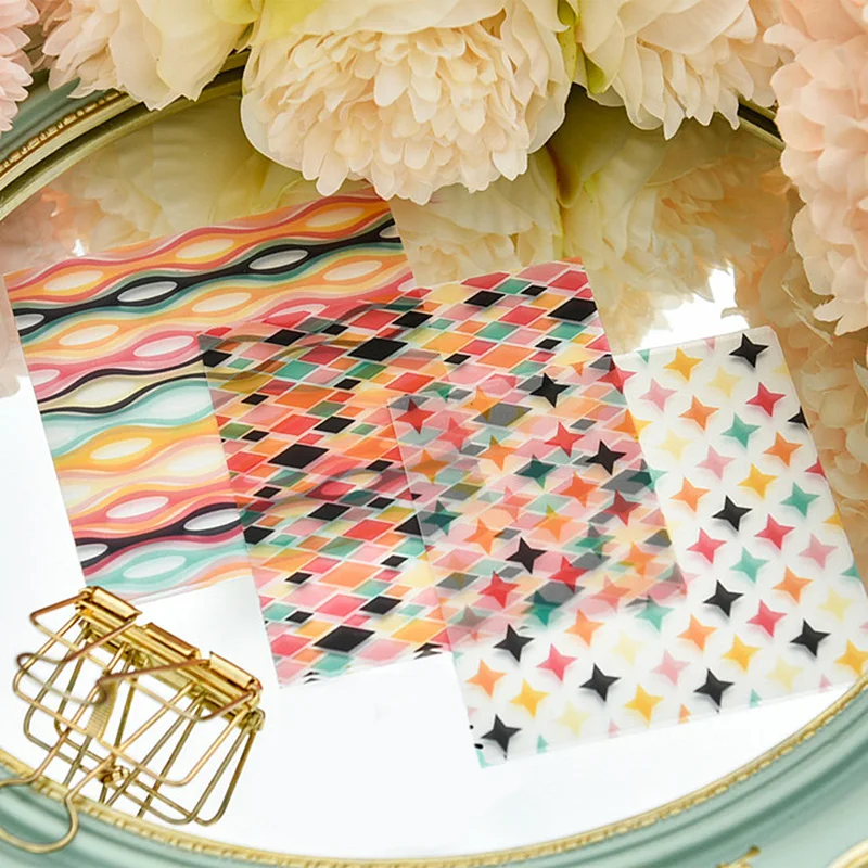 New Arriving 12Pcs Vintage Honeycomb Printed Vellum Paper Stickers For Diy Scrapbooking Happy Planner Card Makings Supplies | Дом и сад