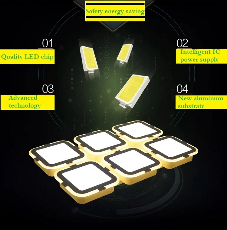 

New LED Acrylic Rectangle & Square Ceiling Light Living Room Dining Room Bedroom Study Ultra-thin Lighting Ceiling lamp 110-240V