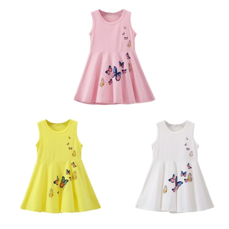 Kid Girl Dress HotBaby Dresses Pattern Cartoon Birthday Female Summer Clothes Kids | Детская одежда и обувь