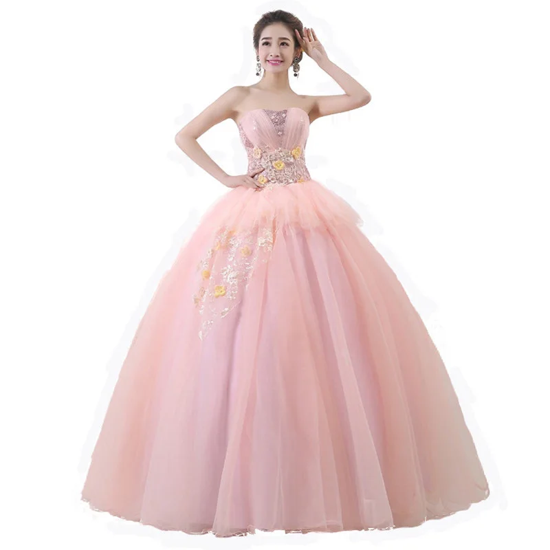 Розовый Quinceanera Платья Блесток Бисера Пром Маскарад Бальные Vestidos De 15 Anos Дебютантка