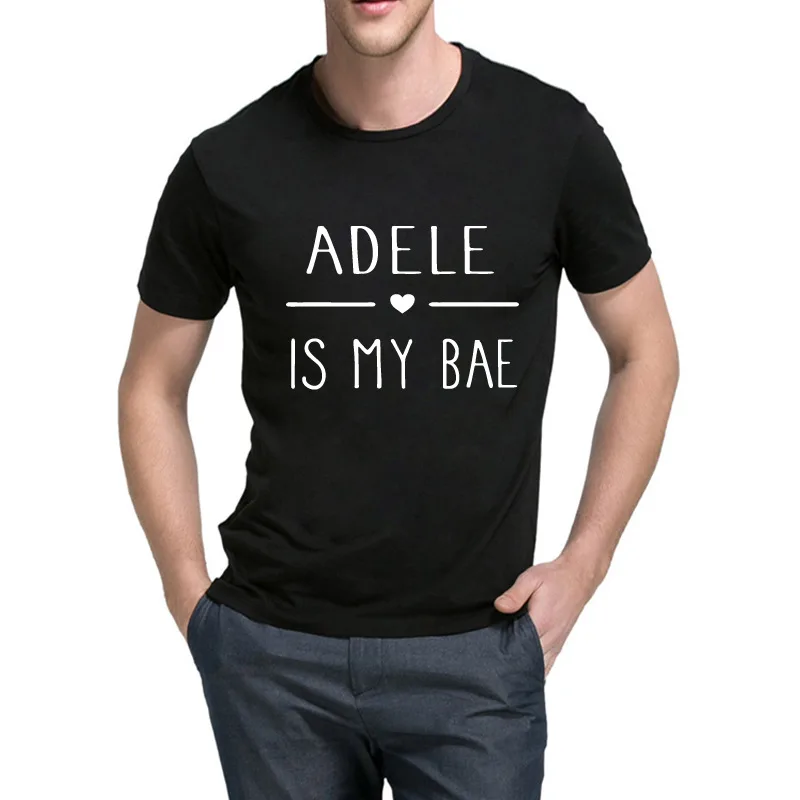 Женская летняя футболка большого размера с принтом ADELE IS MY BAE|Мужские футболки| |