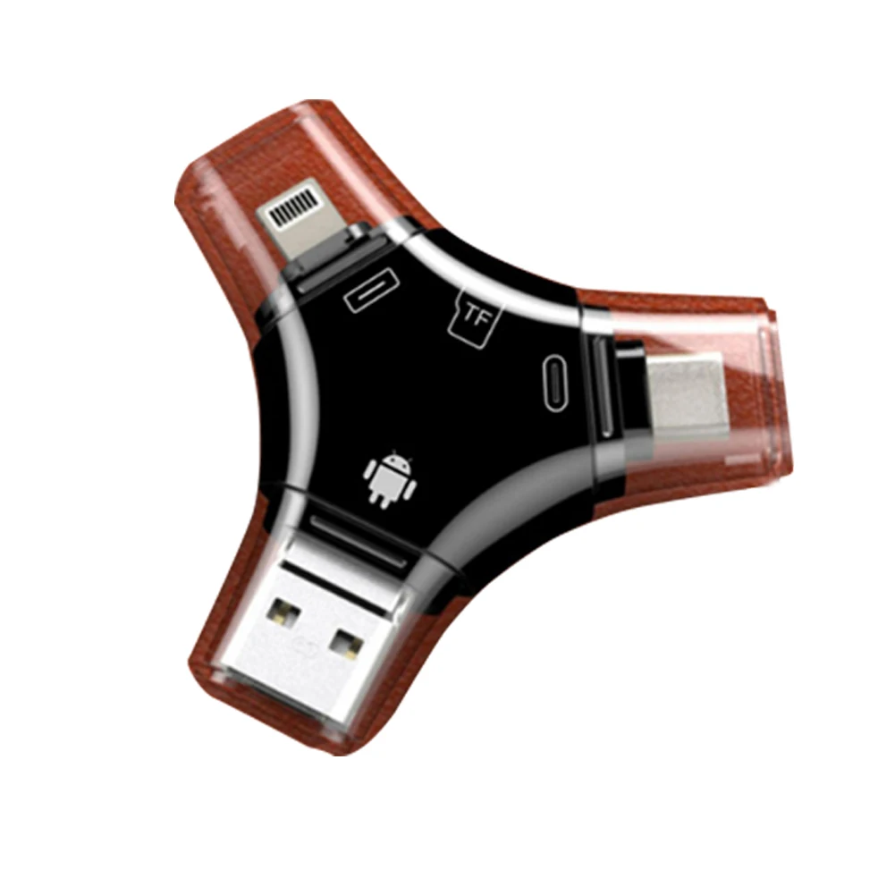 4-в-1 Микро устройство чтения карт памяти Универсальный USB флэш-диск Тип-C ПК OTG кард-ридер для ПК, ноутбука, настольного компьютера