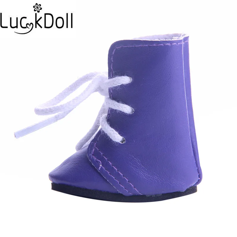 LUCKDOLL/однотонные сапоги с ремешками, подходят для 14,5 Дюймов, американская кукла, Велли, аксессуары, игрушки для девочек, поколение, подарок