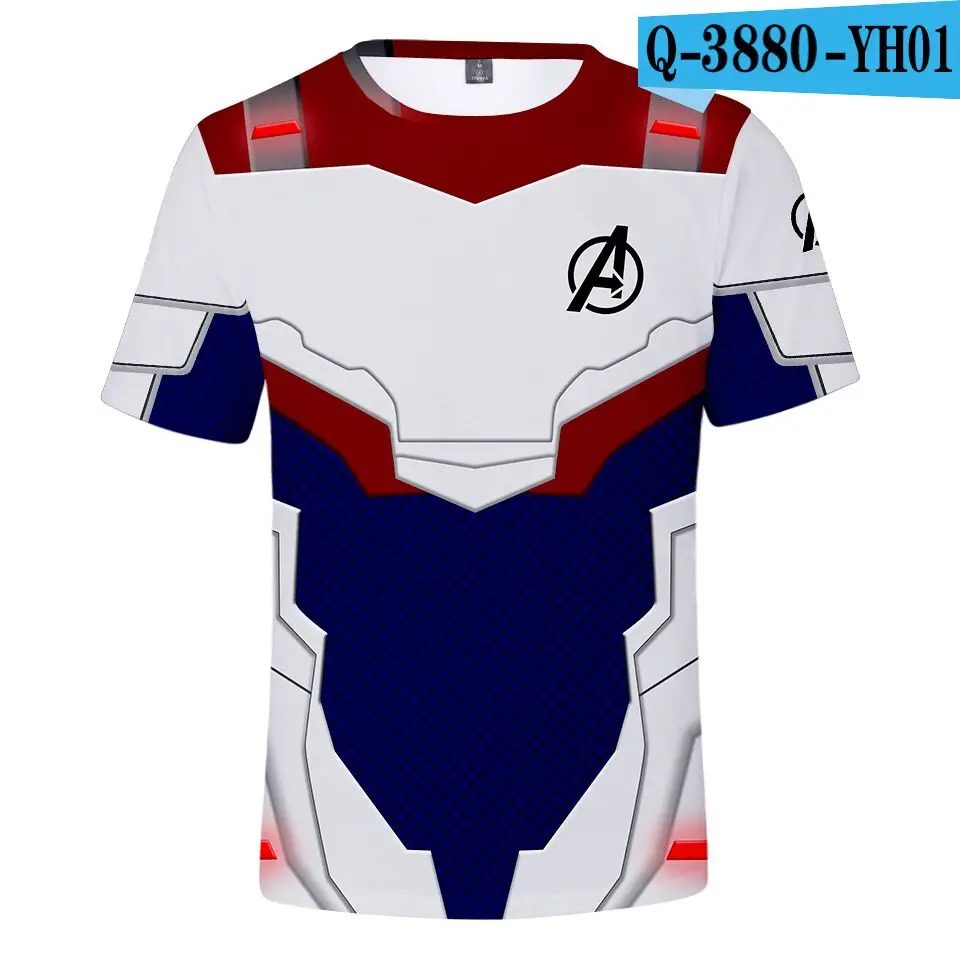 color at picture Супергерой Marvel 3D футболка boysThe Avengers 4 Endgame Quantum Realm Железный Супермен, Мстители, короткая Брендовая детская 3d футболка - Цвет: color at picture