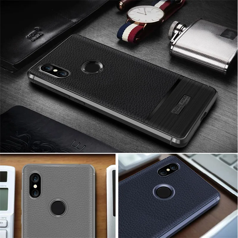 SRHE для Xiaomi Redmi S2 Y2 чехол-накладка с текстурой личи из углеродного волокна мягкое