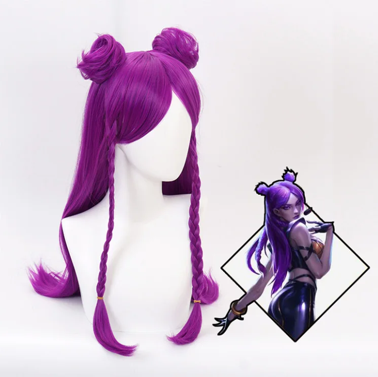 KDA новая кожа Ahri Kda Akali Rogue Assassin Evelynn Kaisa косплей костюм парики синтетические волосы