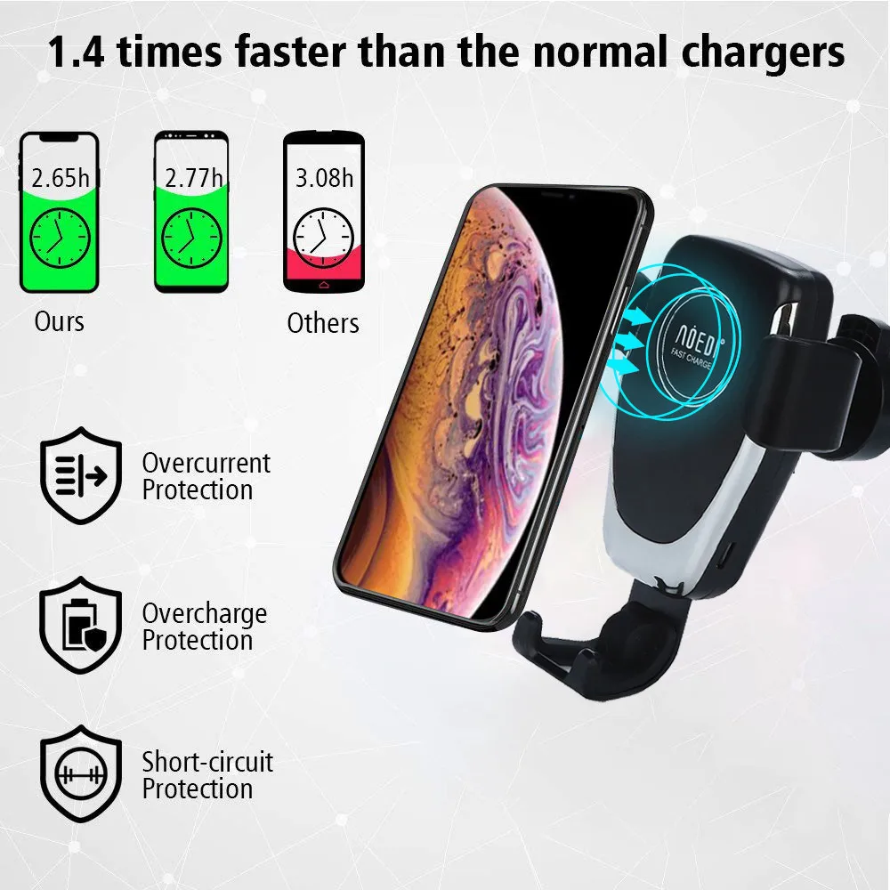 Новое Qi Беспроводное быстрое зарядное устройство автомобильное крепление для