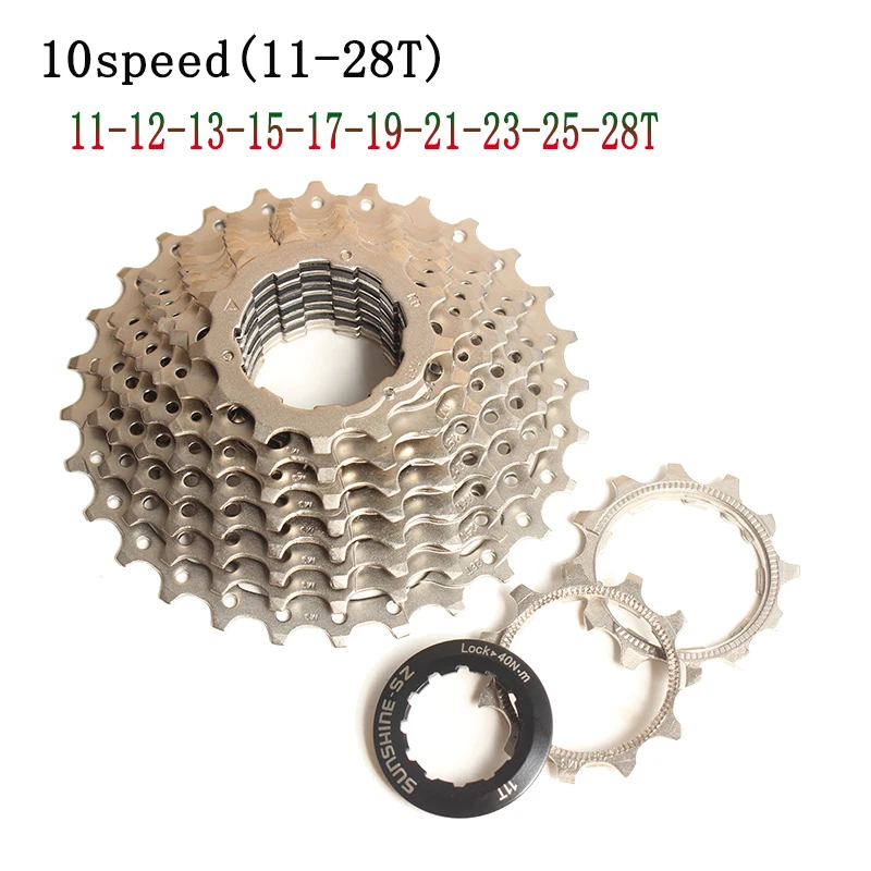 SUNSHINE-SZ велосипед 10 скоростей 11-28 T Freewheel 10s кассета дорожный велосипед MTB Звездочка для деталей 5600 5700 105 K7 rival