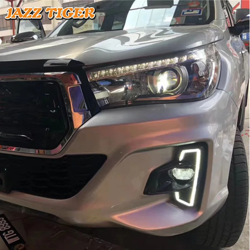 Для Toyota Hilux Revo Rocco 2018 2019 светодиодные дневные ходовые огни Автомобильные
