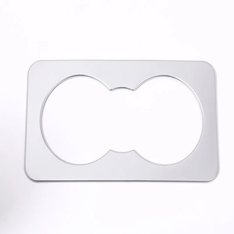 Matte Silver ABS Interior Rear Row Cup Holder Cover Trim For Land Rover Range Rover VELAR Car-styling Accessories