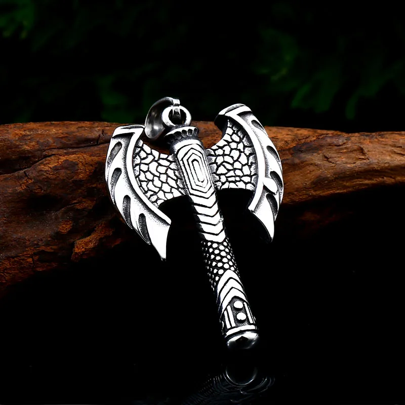 Байер ретро 316 из нержавеющей стали Viking топор ожерелье Руна Ax открывалка для