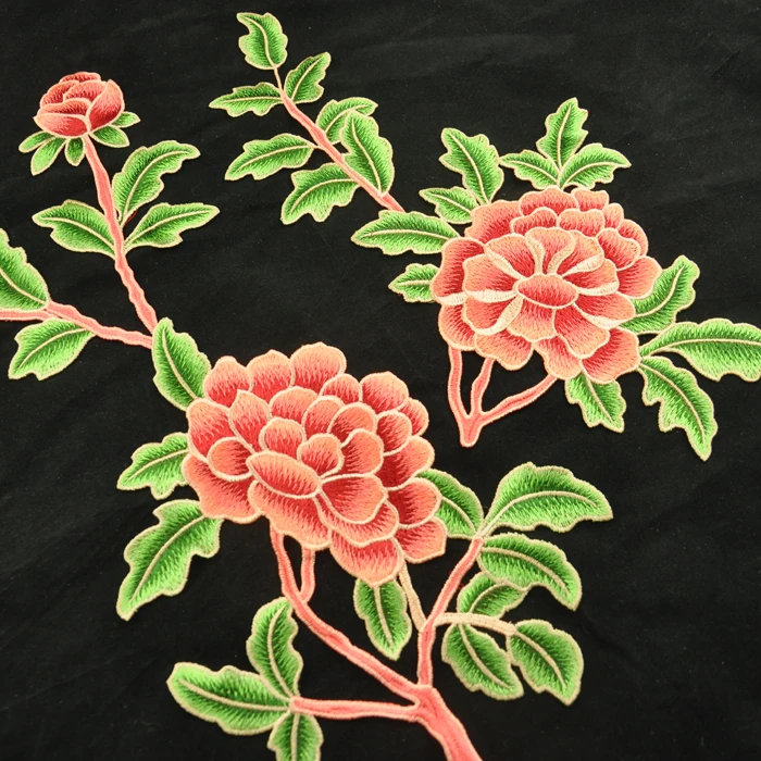 2017 DIY New High quality peony flower Embroidery patch Clothing decals garment accessories Cloth sticker Sew On | Дом и сад