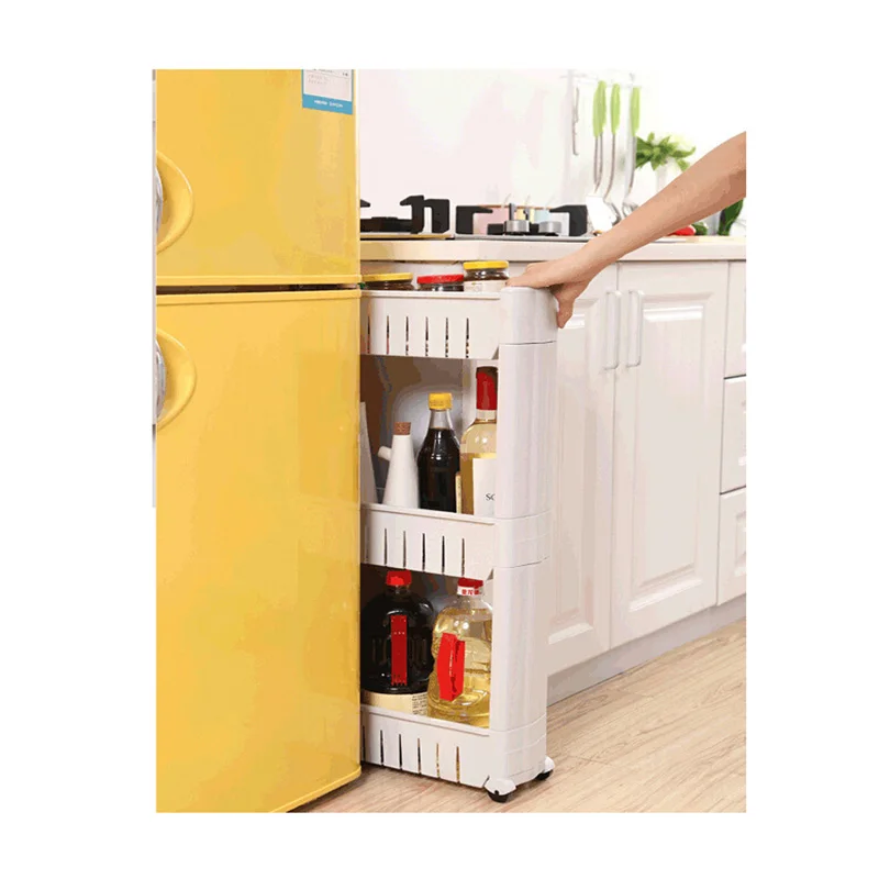 1 шт. белая полка для хранения зазоров кухонного подвижная Пластиковая Полка