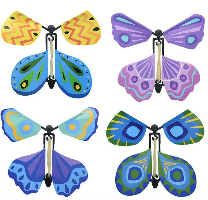 Explosive models, novel creative magic props, children's toys, flying butterflies, freehand transforming outdoor toys - Цвет: 4 sets