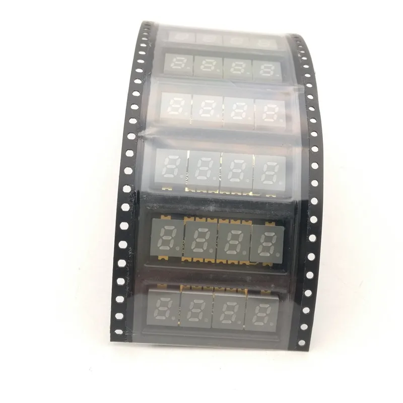 10 шт. 4 бит 0,2 дюйма SMD цифровая трубка светодиодный Дисплей красный светильник 7 сегмент общий анод/анод