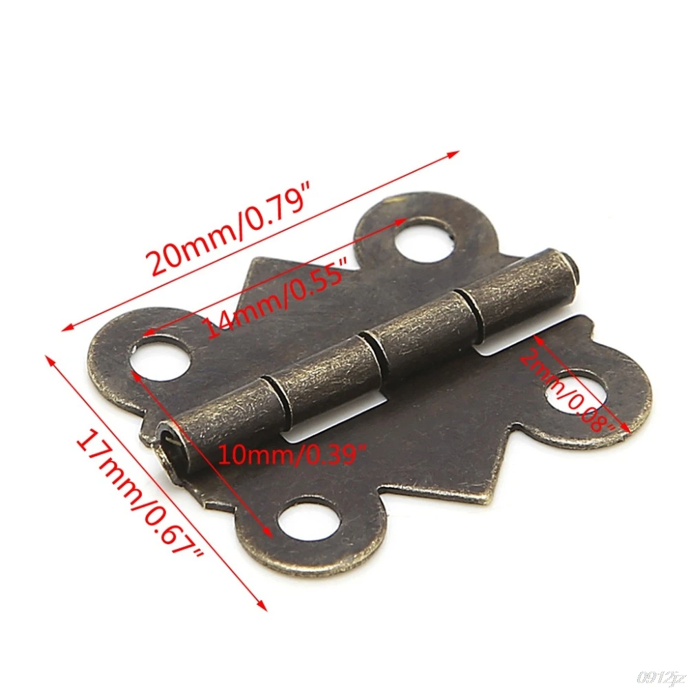 

10x Mini Butterfly Door Cabinet Drawer Jewellery Box Hinge Furniture 20mm x17mm Furniture Hardware Hinges