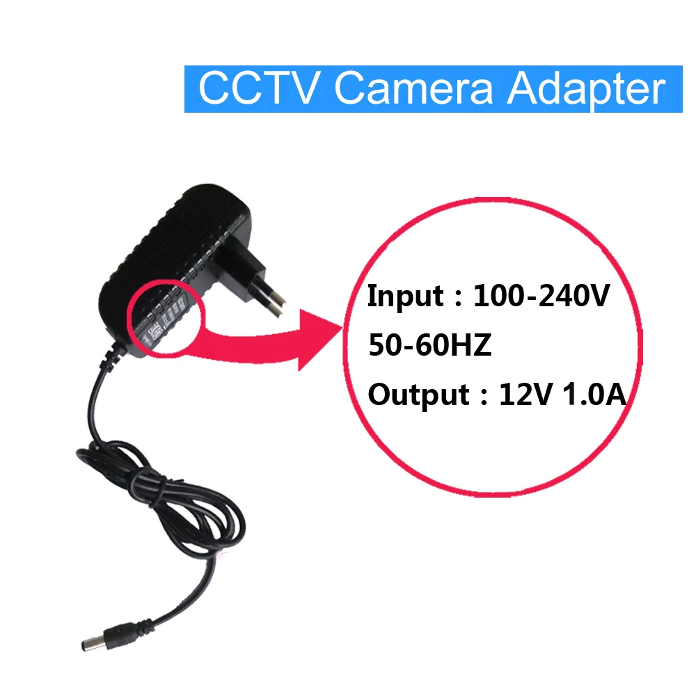 Высокое качество 12V 1A CCTV Питание адаптер для IP Камера с вилкой EU US AU UK