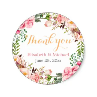 3 8 см Свадебный романтический цветочный декор спасибо Классический круглый