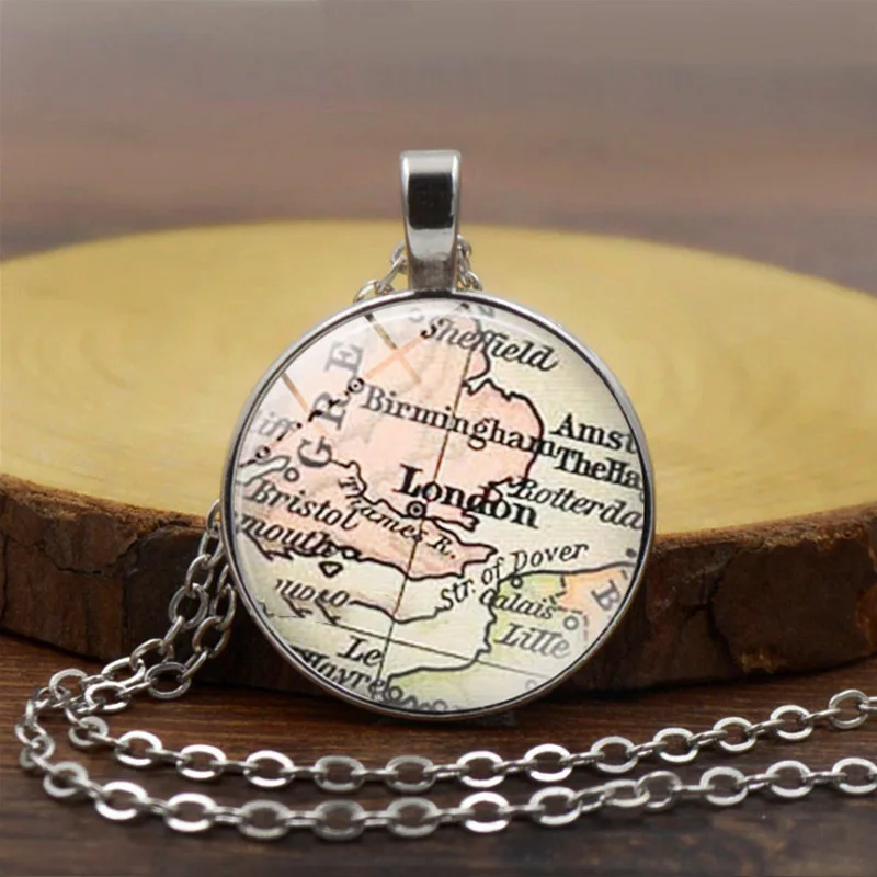 Арабский США карта ожерелье с буквенными подвесками для женщин и мужчин