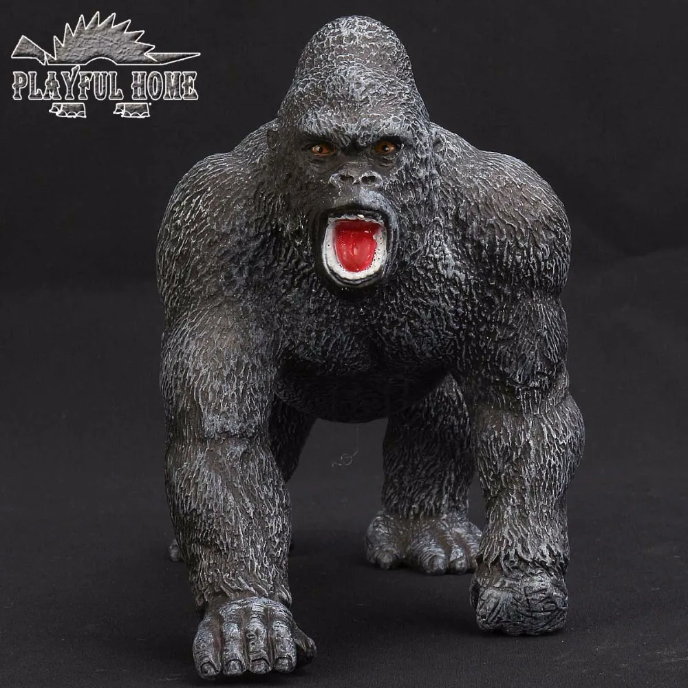 Товары сертифицированные вручную Модель King Kong мягкая ПВХ чучела 3D аниме животные