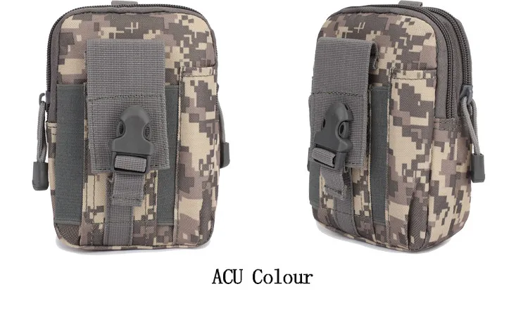 ACU colour 2 шт. наружные тактические Чехлы Molle Чехол для телефона сумка поясная сумка нейлоновая поясная сумка кобура Чехол iPhone 6S 5S Galaxy S6 - Цвет: ACU colour