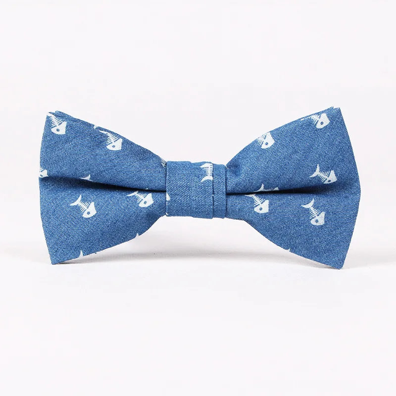 Мода Якорь галстук бабочка для мужчин Хлопковый комплект с рисунками бабочек