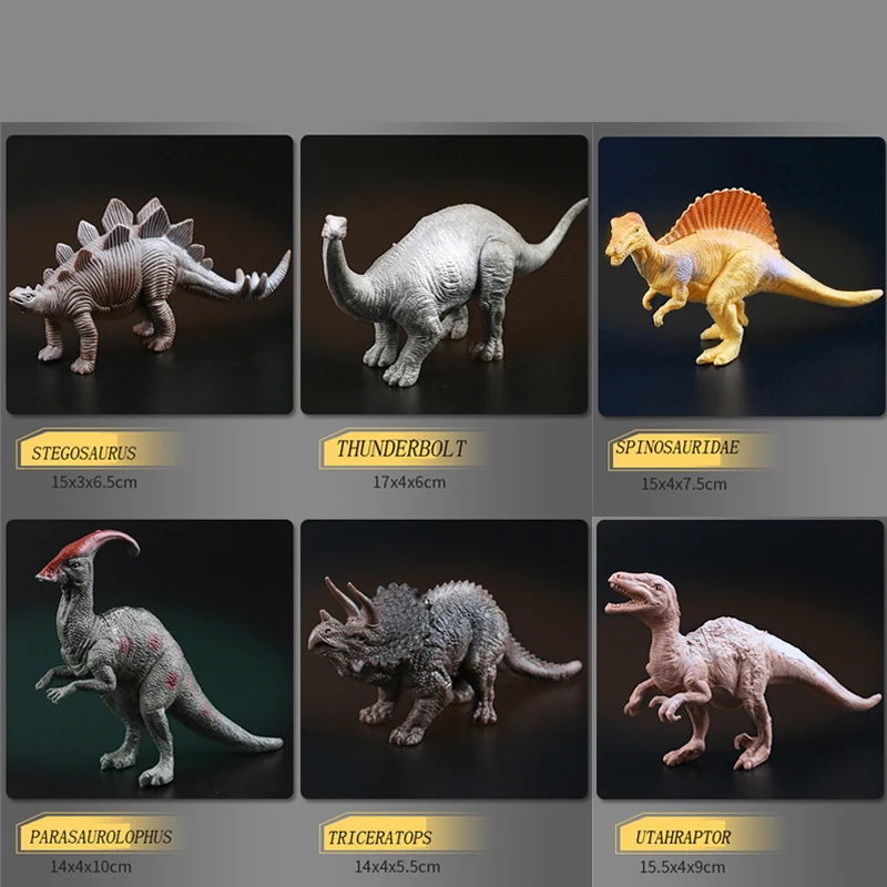 12pcs/set Simulation Dinosaurs Party Animal Models Plastic Dragon Children Wildlife Toys Action Figure Kids DIY Gift | Игрушки и хобби