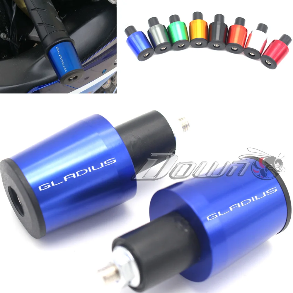 

CNC 22MM Handlebar Grips Handle Bar Cap End Plugs For SUZUKI SFV650 GLADIUS 09 10 11 12 13