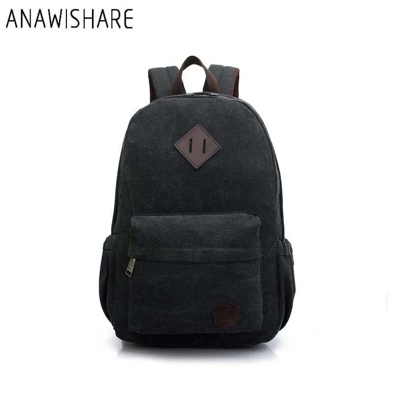 ANAWISHARE/Новые мужские холщовые рюкзаки школьные сумки для подростков