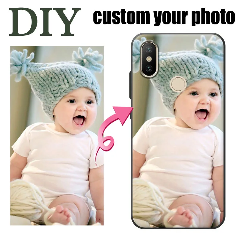 Custom Photo Picture Phone Case For xiaomi redmi note 4 4x 5a 6a 7a 5 plus 6 7 7s k20 pro y3 GO black Cover case |