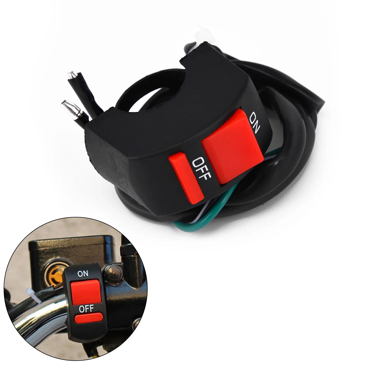 1 шт. переключатель света грязевой 7/8 дюйма крепление на руль с пластиковой