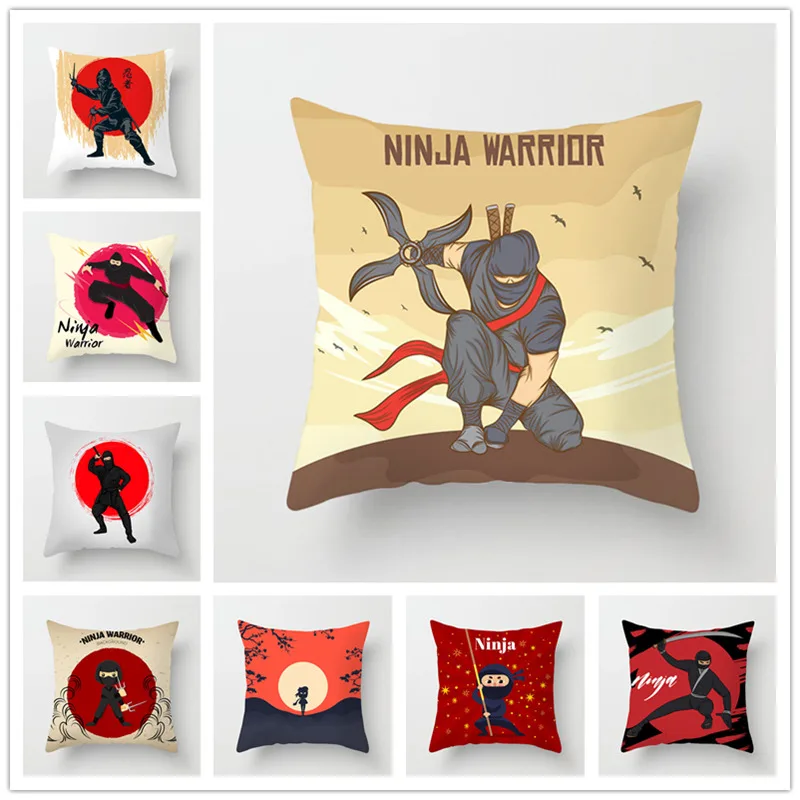 Houspace полиэстер Пич-скин японских ниндзя для домашний декор подушки диван