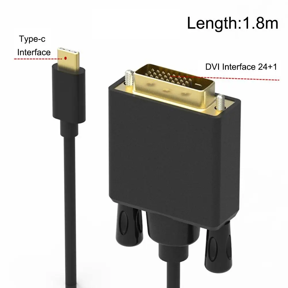 

Адаптер к кабелю DVI типа C к DVI D 241 видео 1080P 1,8 м черный