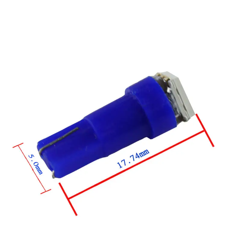 

TraceBest 10pieces T5 led 17 37 73 74 SMD 5050 Auto LED Lamp Car Dashboard Instrument Light Bulb 12V white blue red yellow green