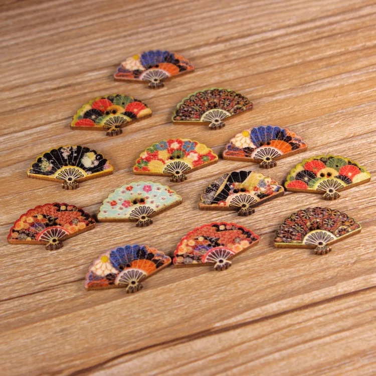 10 шт. аксессуары для одежды в азиатском стиле|scrapbooking buttons|wooden buttonsbuttons 30mm |
