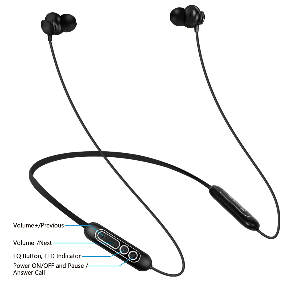 TOPROAD Bluetooth наушники с микрофоном свободные руки спортивные водонепроницаемые