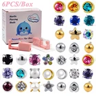 6 шт. более безопасный даже очаровательный дельфин Мишу 316L из нержавеющей стали стерильное одноразовое безопасное устройство Для Пирсинга Ушей инструмент для пирсинга