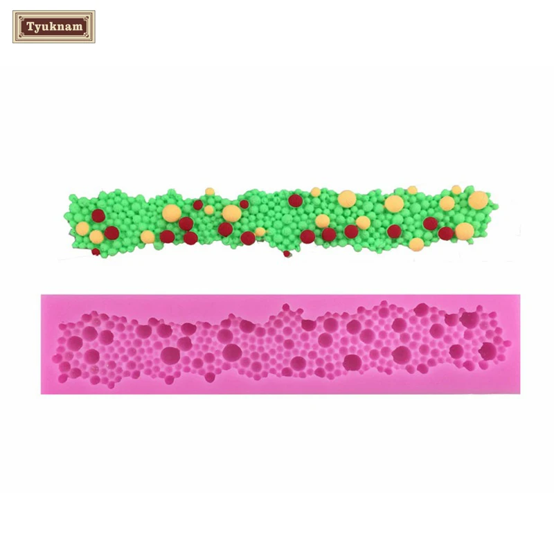 Жемчужина строка торта Кружево впечатление Embosser Отделка Фондант бисера
