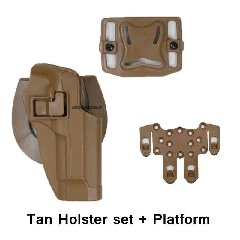tan holster platform Военная Охота Стрельба поясная кобура быстрый выпуск тактический пистолет кобура для Beretta M9 M92 открытый оптический охотничий прицел кобура для пистолета - Цвет: tan holster platform