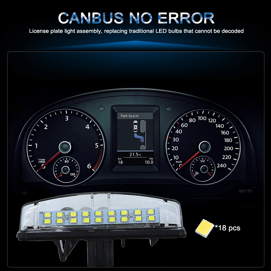 Фото 2 шт./комплсветодиодный ные подсветки номерного знака для Toyota Camry/Aurion Avensis Verso Echo Prius №2