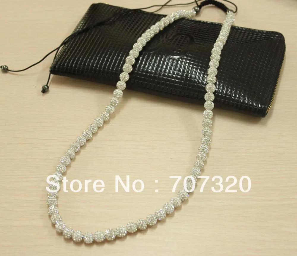 Недорогие Длинные мужские/женские ожерелья с бусинами shamballa 50% + бесплатная