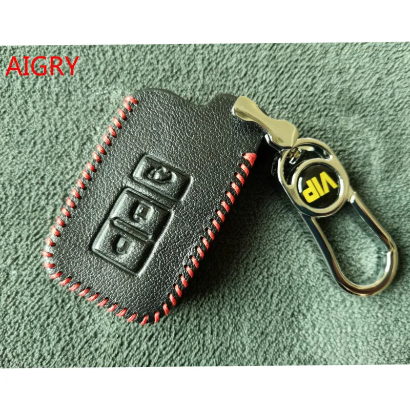 Кожаный чехол для ключей Автомобильный Дистанционный брелок Toyota Camry Corolla Avalon Rav4