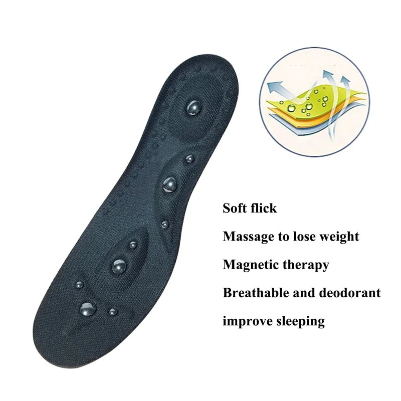 

1 pair outdoor sports Magnetic Therapy Magnet Massage Insoles Men Women Shoe Comfort Pads camping